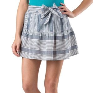 JOE B Junior Chambray Stripe Skater Skirt